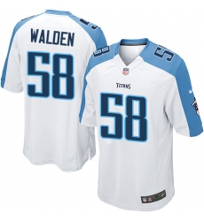 Men's Nike Tennessee Titans #58 Erik Walden Game White NFL Jersey