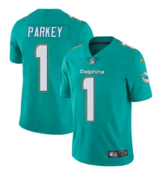 Men's Nike Miami Dolphins #1 Cody Parkey Aqua Green Team Color Vapor Untouchable Limited Player NFL Jersey