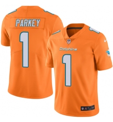Men's Nike Miami Dolphins #1 Cody Parkey Elite Orange Rush Vapor Untouchable NFL Jersey