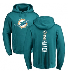 NFL Nike Miami Dolphins #2 Matt Haack Aqua Green Backer Pullover Hoodie