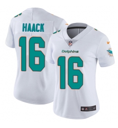 Women's Nike Miami Dolphins #16 Matt Haack White Vapor Untouchable Elite Player NFL Jersey