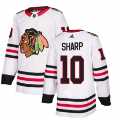 Women's Adidas Chicago Blackhawks #10 Patrick Sharp Authentic White Away NHL Jersey