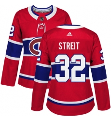 Women's Adidas Montreal Canadiens #32 Mark Streit Authentic Red Home NHL Jersey
