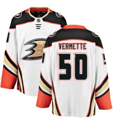 Youth Anaheim Ducks #50 Antoine Vermette Fanatics Branded White Away Breakaway NHL Jersey