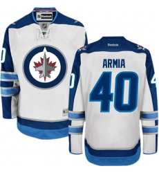 Men's Reebok Winnipeg Jets #40 Joel Armia Authentic White Away NHL Jersey