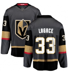 Men's Vegas Golden Knights #33 Maxime Lagace Authentic Black Home Fanatics Branded Breakaway NHL Jersey