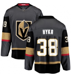 Men's Vegas Golden Knights #38 Tomas Hyka Authentic Black Home Fanatics Branded Breakaway NHL Jersey