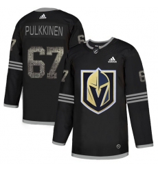 Men's Adidas Vegas Golden Knights #67 Teemu Pulkkinen Black Authentic Classic Stitched NHL Jersey