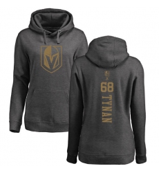 NHL Women's Adidas Vegas Golden Knights #68 T.J. Tynan Charcoal One Color Backer Pullover Hoodie