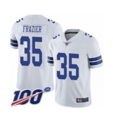 Men's Dallas Cowboys #35 Kavon Frazier White Vapor Untouchable Limited Player 100th Season Football Jersey