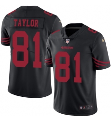 Youth Nike San Francisco 49ers #81 Trent Taylor Limited Black Rush Vapor Untouchable NFL Jersey