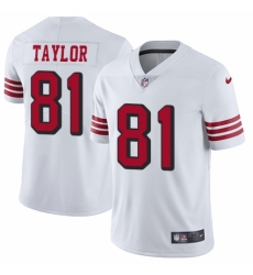 Youth Nike San Francisco 49ers #81 Trent Taylor Limited White Rush Vapor Untouchable NFL Jersey
