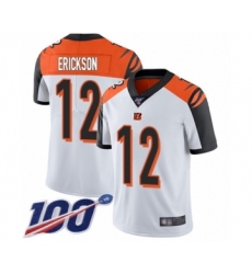 Men's Cincinnati Bengals #12 Alex Erickson White Vapor Untouchable Limited Player 100th Season Football Jersey