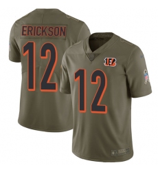 Men's Nike Cincinnati Bengals #12 Alex Erickson Limited Olive 2017 Salute to Service NFL Jersey