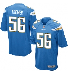 Men's Nike Los Angeles Chargers #56 Korey Toomer Game Electric Blue Alternate NFL Jersey