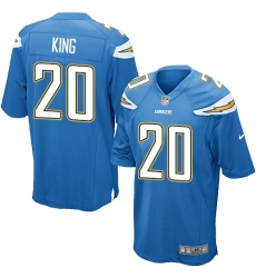 Men's Nike Los Angeles Chargers #20 Desmond King Game Electric Blue Alternate NFL Jersey