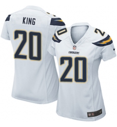 Women's Nike Los Angeles Chargers #20 Desmond King Game White NFL Jersey