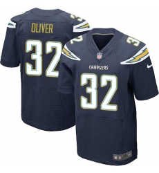 Men's Nike Los Angeles Chargers #32 Branden Oliver Elite Navy Blue Team Color NFL Jersey