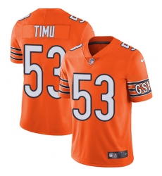 Men's Nike Chicago Bears #53 John Timu Elite Orange Rush Vapor Untouchable NFL Jersey