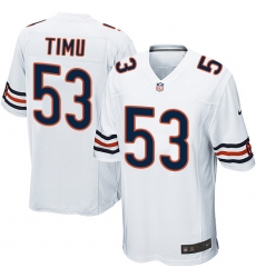 Men's Nike Chicago Bears #53 John Timu Game White NFL Jersey