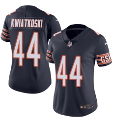Women's Nike Chicago Bears #44 Nick Kwiatkoski Navy Blue Team Color Vapor Untouchable Limited Player NFL Jersey