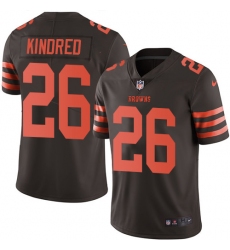 Youth Nike Cleveland Browns #26 Derrick Kindred Limited Brown Rush Vapor Untouchable NFL Jersey