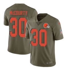 Youth Nike Cleveland Browns #30 Jason McCourty Limited Olive 2017 Salute to Service NFL Jersey