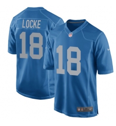 Men's Nike Detroit Lions #18 Jeff Locke Game Blue Alternate NFL Jersey