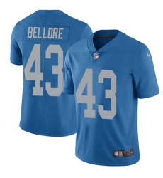 Men's Nike Detroit Lions #43 Nick Bellore Elite Blue Alternate NFL Jersey