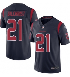 Men's Nike Houston Texans #21 Marcus Gilchrist Limited Navy Blue Rush Vapor Untouchable NFL Jersey