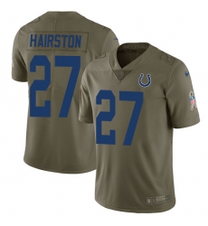 Youth Nike Indianapolis Colts #27 Nate Hairston Limited Olive 2017 Salute to Service NFL Jersey