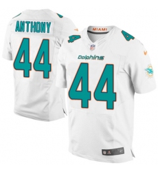Men's Nike Miami Dolphins #44 Stephone Anthony Elite White NFL Jersey