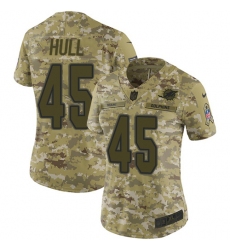 Women's Nike Miami Dolphins #45 Mike Hull Limited Camo 2018 Salute to Service NFL Jerse