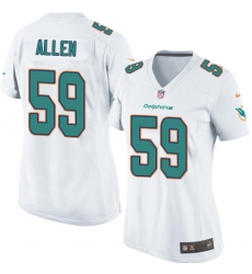 Women's Nike Miami Dolphins #59 Chase Allen Game White NFL Jersey
