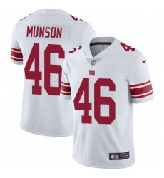 Men's Nike New York Giants #46 Calvin Munson White Vapor Untouchable Limited Player NFL Jersey