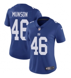 Women's Nike New York Giants #46 Calvin Munson Royal Blue Team Color Vapor Untouchable Elite Player NFL Jersey