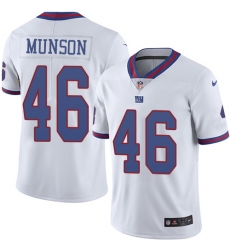 Youth Nike New York Giants #46 Calvin Munson Limited White Rush Vapor Untouchable NFL Jersey