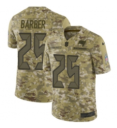 Men's Nike Tampa Bay Buccaneers #25 Peyton Barber Limited Camo 2018 Salute to Service NFL Jersey