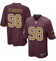 Men's Nike Washington Redskins #98 Matthew Ioannidis Game Burgundy Red/Gold Number Alternate 80TH Anniversary NFL Jersey