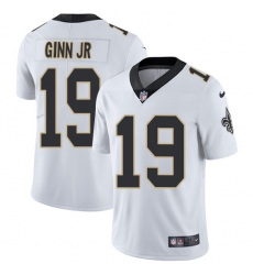 Youth Nike New Orleans Saints #19 Ted Ginn Jr White Vapor Untouchable Limited Player NFL Jersey