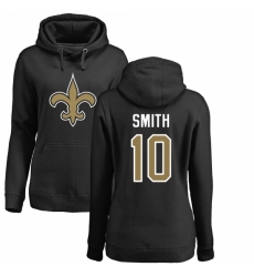 NFL Women's Nike New Orleans Saints #10 Tre'Quan Smith Black Name & Number Logo Pullover Hoodie