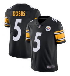 Youth Nike Pittsburgh Steelers #5 Joshua Dobbs Black Team Color Vapor Untouchable Limited Player NFL Jersey