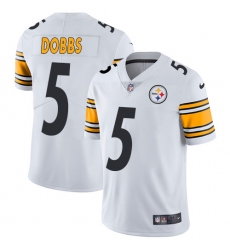 Youth Nike Pittsburgh Steelers #5 Joshua Dobbs White Vapor Untouchable Limited Player NFL Jersey