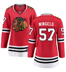 Women's Chicago Blackhawks #57 Tommy Wingels Fanatics Branded Red Home Breakaway NHL Jersey