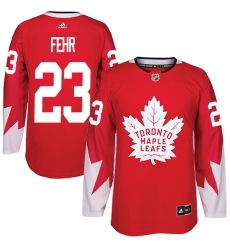 Youth Adidas Toronto Maple Leafs #23 Eric Fehr Authentic Red Alternate NHL Jersey