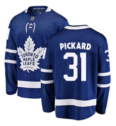 Men's Toronto Maple Leafs #31 Calvin Pickard Fanatics Branded Royal Blue Home Breakaway NHL Jersey