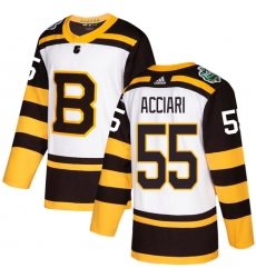 Men's Adidas Boston Bruins #55 Noel Acciari Authentic White 2019 Winter Classic NHL Jersey