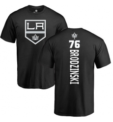 NHL Adidas Los Angeles Kings #76 Jonny Brodzinski Black Backer T-Shirt