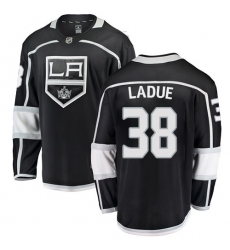 Men's Los Angeles Kings #38 Paul LaDue Authentic Black Home Fanatics Branded Breakaway NHL Jersey