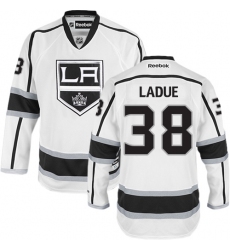 Youth Reebok Los Angeles Kings #38 Paul LaDue Authentic White Away NHL Jersey
